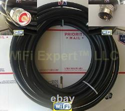 100 FEET RFC600 Antenna Jumper Patch Coax Cable PL-259 to N Male CB HAM RF GPS