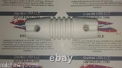 100 White Nylon Dog Bone Dipole End Insulators. 3 Inches Long And Solid Quality