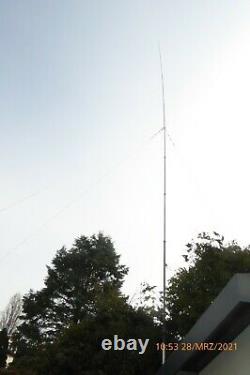 10,00 Meter KW-Vertikalantenne inkl. Antennenfuss, leichte Alu Mast, R118, R140
