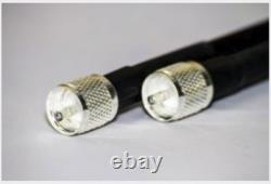 125' LMR 400 Coaxial Cable with PL259 Connectors WP-HST Ends, Low Loss & Flex