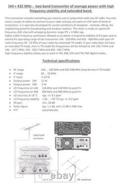 144/432mhz to 28mhz for HF radios Highly Stable Transverter VHF UHF 12W
