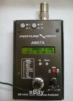 160M HF/VHF/UHF Impedance Digital SWR Antenna Analyzer AW07A for Ham Radio