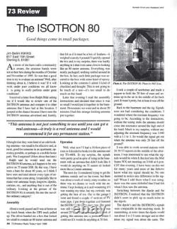 160-80eter isotron antenna Equivalent to a half wave Dipole