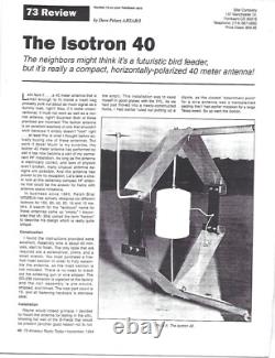 160-80eter isotron antenna Equivalent to a half wave Dipole