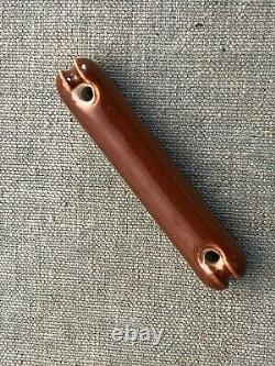 16 Pc. NOS Vtg Ceramic Antenna Insulator Brown Glaze Dog Bone Ham Radio NP2B5016