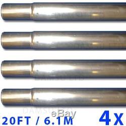 20ft 6m Aluminium Swaged Mast Kit Interlocking Pole Set 4x 5ft x 1.75'' 44mm OD