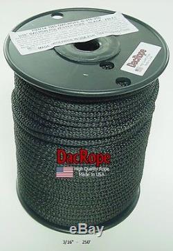 250' 3/16 100% Dacron Polyester Rope, Tents, Doomsday Prepper, Dipole Antenna