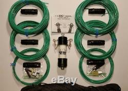 2KW 80/40/20 METER FAN MULTI-BAND ANTENNA DIPOLE With 11 BALUN / 200' ROPE /14AWG
