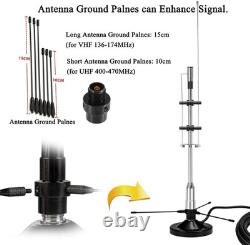 2M 70Cm GMRS Antenna, Outdoor Indoor Desktop Police Scanner Antenna for House, 2