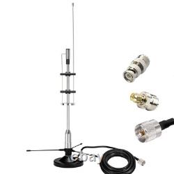 2m 70cm GMRS Antenna for Police Scanner, VHF UHF FM CB, 16.4ft Cable, Magnetic B