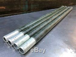 32 FEET-Antenna Tower Mast Pole4' RIBBED ALUMINUM-LOT of 8- FOUR FOOT SECTIONS