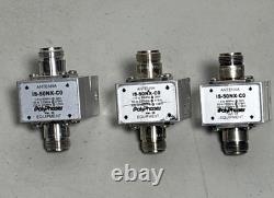 (3) Polyphaser IS-50NX-C0 Surge protector Flange Lightning Arrestor IS-50NX-CO
