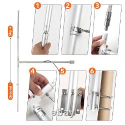 4-Bay High Gain FM Dipole Antenna with 300W 1/4 Power Splitter Kit 98108mhz