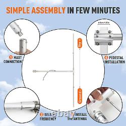 4-Bay High Gain FM Dipole Antenna with 300W 1/4 Power Splitter Kit for Station