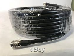 50FT LMR-400 COAX COAXIAL ULTRA LOW LOSS CABLE with MALE PL-259 CB HAM RADIO USA
