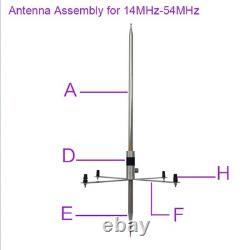 7-54MHz Portable Shortwave GP Antenna Outdoor Amateur Radio HF AntennaKK