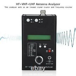 AW07A HF+VHF+UHF SWR Antenna Analyzer Tester Meter for Ham Radio Hobbyists Black
