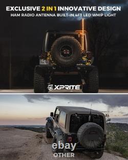 Amber LED Whip Light Ham Radio Antenna 2m 70cm Band for Jeep Wrangler Truck Off