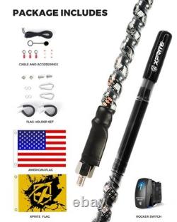 Amber LED Whip Light Ham Radio Antenna 2m 70cm Band for Jeep Wrangler Truck Off
