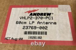 Andrew VHLP2-370-PC, DC to 3.7 GHz, 60cm, Low Profile Antenna. New in Box