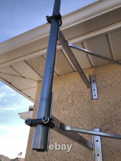 Antenna Standoff Wall Mounts. 2- 21Mounts to Accommodate Eaves with Gutters