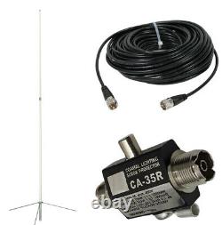 BRC HP-300 VHF/UHF Base Antenna 6.5 dB (VHF) /9.0 dB(UHF) and 75 Ft Coax Cable