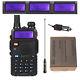 Baofeng UV-5RTP V/UHF 1/4/8W FM Ham Two-Way Radio + Extra Antenna + Car Charger