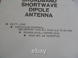 Barker & Williamson Receiving Folded Dipole Antenna ASW-90. SWL 10 watt QRP