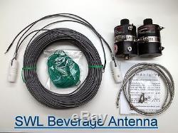 Beverage Antenna Kit, 200 feets including both adjustable matching (White Wire)