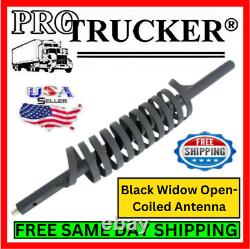 Black Widow 27 CB Ham Black Open Coil Antenna 15,000 Watt 26.0-29.0 MHz Made