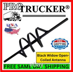 Black Widow Old Man 27 Open Coil Antenna CB Ham 15000 Watt 26.0-29.0 MHz Kit