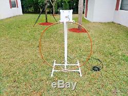 COMBO High Power Magnetic Loop Antenna 17-20-30-40 Mts + 33 FT Low Loss Coax