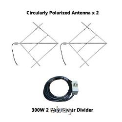 Circularly polarized FM transmitter antenna 88-108Mhz + 300w 2 Way Power Divider
