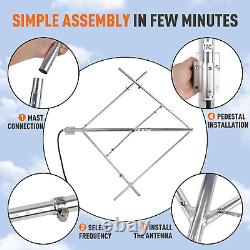 Circularly polarized FM transmitter antenna 88-108Mhz + 600w 4 Way Power Divider