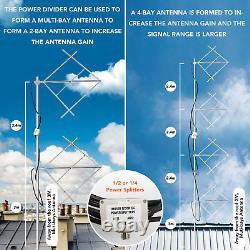 Circularly polarized FM transmitter antenna 88-108Mhz + 600w 4 Way Power Divider