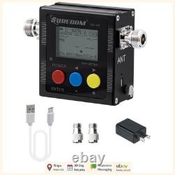 Digital Antenna Power Meter with N-Type Adapters for Ham Radio Connection