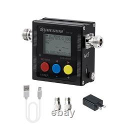 Digital VHF/UHF Antenna Power & SWR Meter 125-525MHz for Ham Radio & Communicati