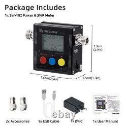 Digital VHF/UHF Antenna Power & SWR Meter 125-525MHz for Ham Radio & Communicati