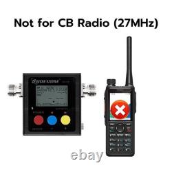 Digital VHF/UHF Antenna Power & SWR Meter 125-525MHz for Ham Radio & Communicati