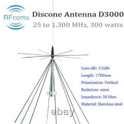 Discone Antenna D3000 Scanner Antenna CB UHF VHF Antenna 25-3000MHz for Scanner