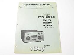 Drake MN-2000 3.5-29.7 MHz Manual Ham Radio Antenna Tuner with Orig Manual SN 2576