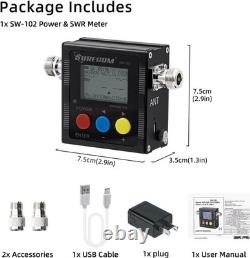 Dual N-Type Adapters Included SW-102 Digital SWR Meter for Enhanced Performance