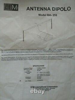 EFM ANTENNA DIPOLE Antenna Dipolo 1.8-30 MHz 250Watt P. E. P. (PEP)