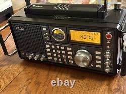 Eton Elite 750 AM FM LW VHF SHORTWAVE RADIO 360° Rotating Antenna 1000 Channels