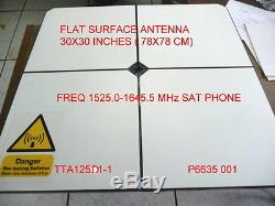 FLAT ANTENNA 78X78 CM (30X30 INCHES) FREQ 1525.0-1646.5 MHz