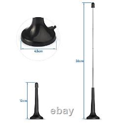 FM DAB Telescopic Antenna Magnetic Base for Portable Radio Tuner Stereo Receiver