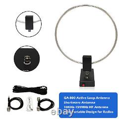 GA-800 Active Loop Antenna Shortwave Antenna 10KHz-159MHz HF Antenna for Radios