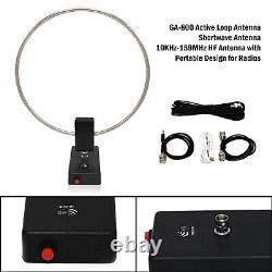 GA-800 Active Loop Antenna Shortwave Antenna 10KHz-159MHz HF Antenna for Radios