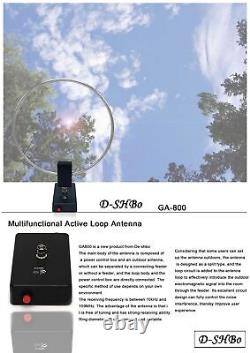 GA-800 Active Loop Antenna Shortwave Antenna 10KHz-159MHz HF Portable for Radios