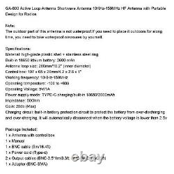 GA-800 Active Loop Antenna Shortwave Antenna 10KHz-159MHz Portable for Radios